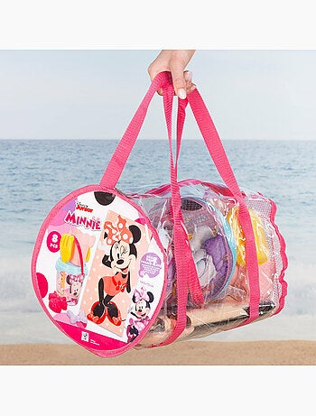 Minnie set cubo playa con accesorios toalla y bolsa