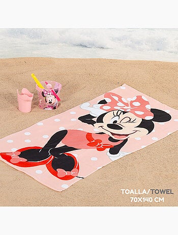 Minnie set cubo playa con accesorios toalla y bolsa