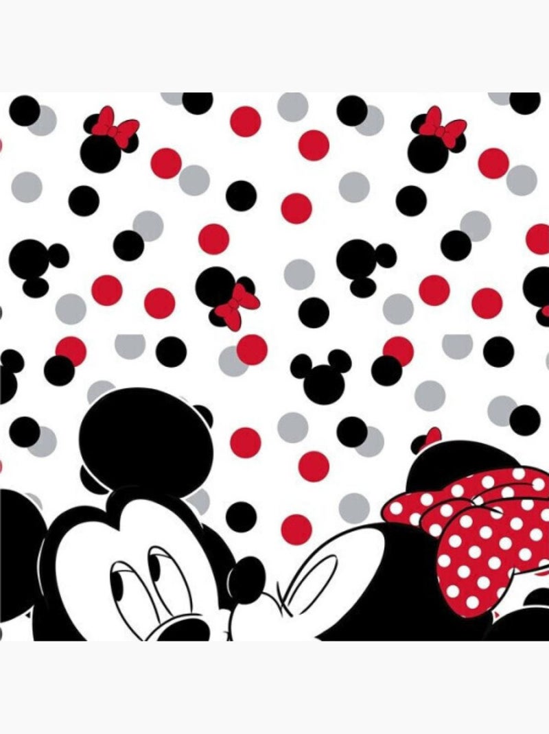 Minnie y Mickey, Toalla de baño infantil estampada 100% algodón, LOVE Blanco - Kiabi