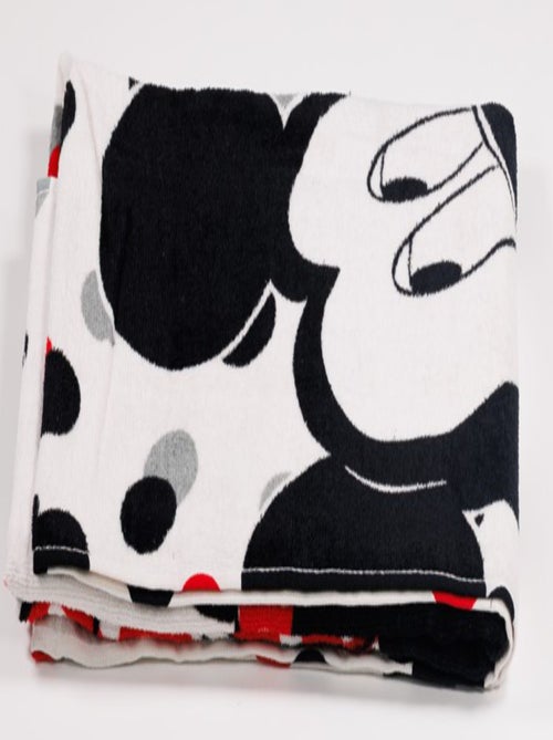 Minnie y Mickey, Toalla de baño infantil estampada 100% algodón, LOVE - Kiabi Minnie y Mickey, Toalla de baño infantil estampada 100% algodón, LOVE - Kiabi