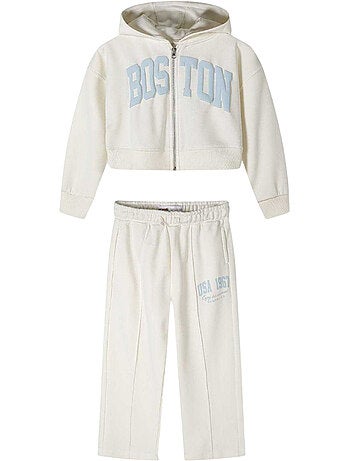 Minoti - Conjunto de Sudadera y Pantalones Deportivos Diseño Texto Niñas