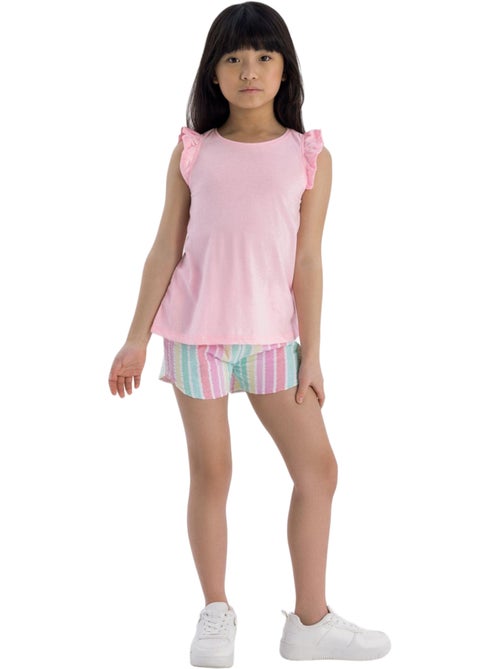 Minoti - Pantalones Cortos Diseño de Rayas Niñas - Kiabi
