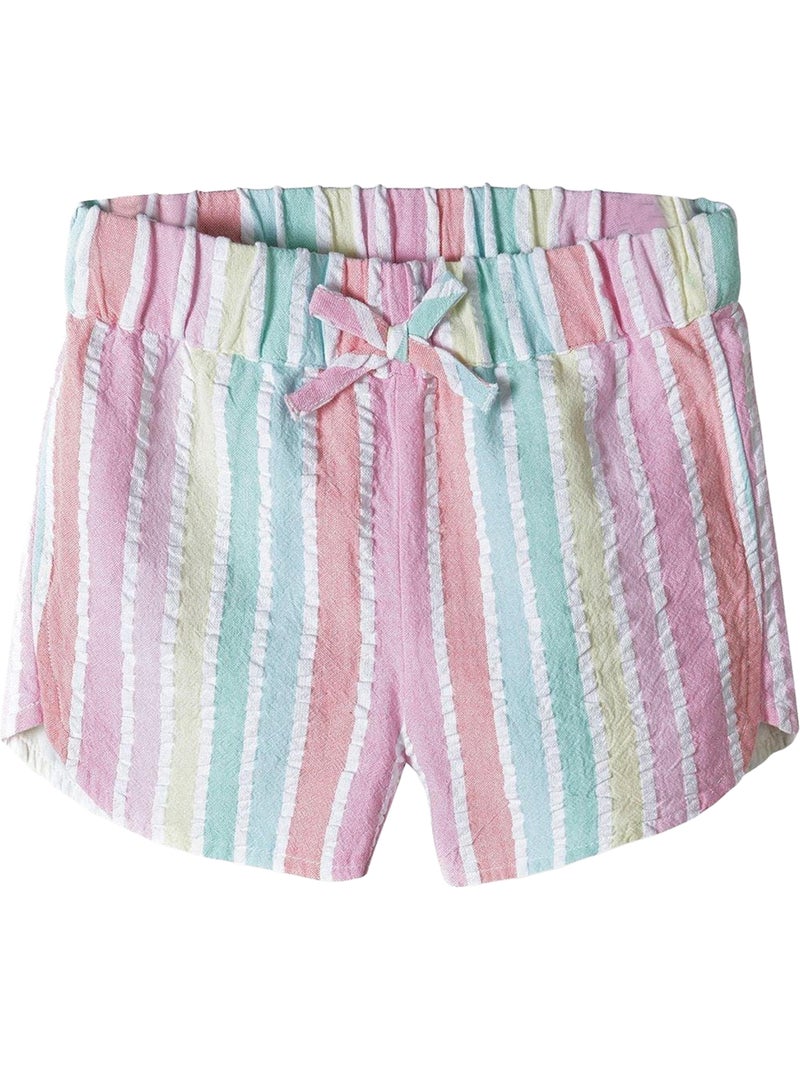 Minoti - Pantalones Cortos Diseño de Rayas Niñas Multicolor - Kiabi