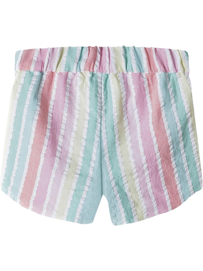 Minoti - Pantalones Cortos Diseño de Rayas Niñas Multicolor - Kiabi
