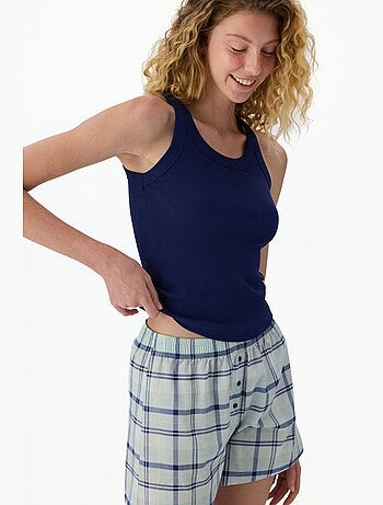 Mira conjunto de pijama corto a cuadros penti