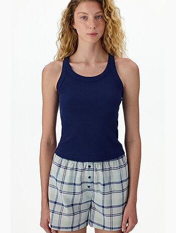Mira conjunto de pijama corto a cuadros penti