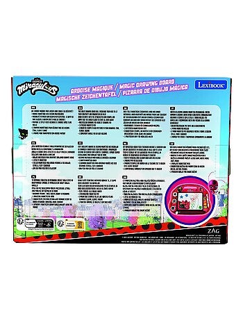 Miraculous Tablero de dibujo magnético multicolor con accesorios Formato A5