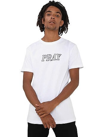 Mister Tee - Camiseta Diseño Manos Rezando para Hombre