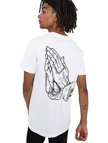 Mister Tee - Camiseta Diseño Manos Rezando para Hombre