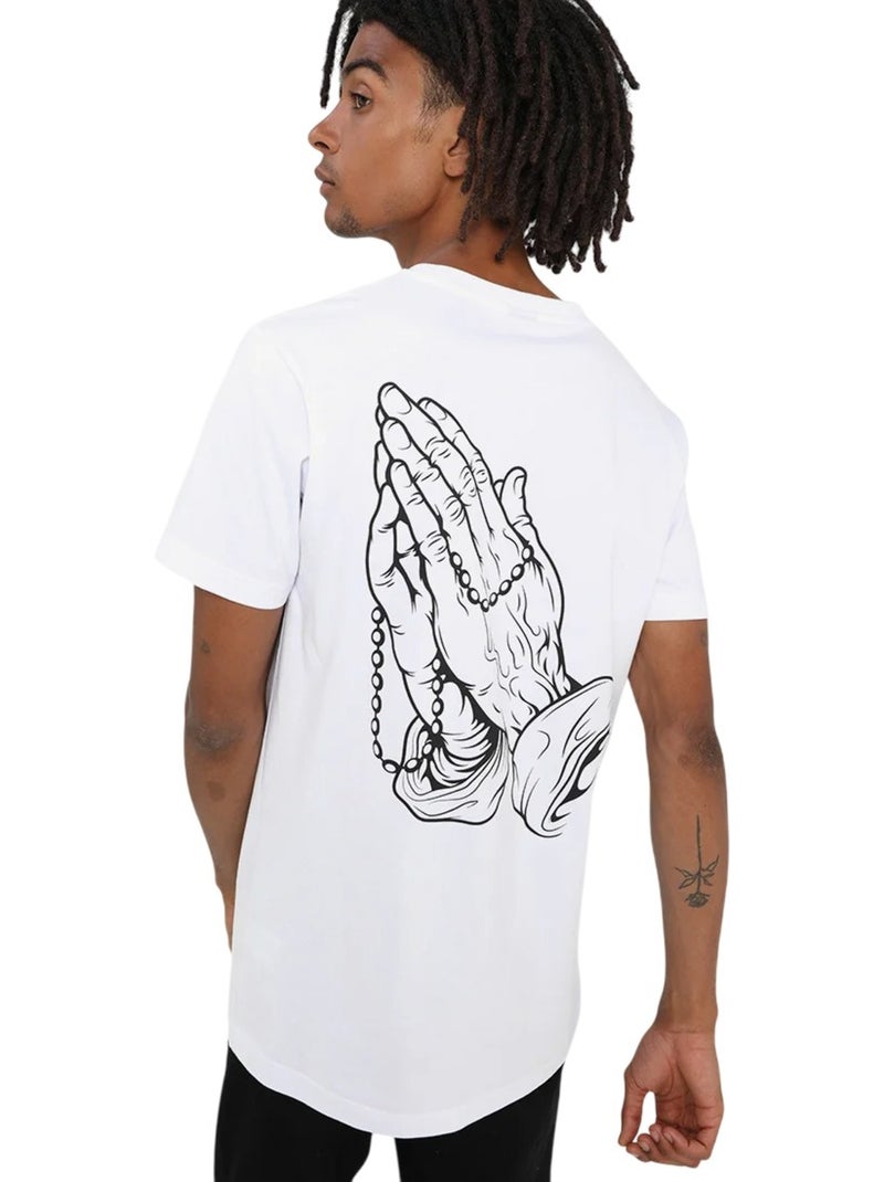 Mister Tee - Camiseta Diseño Manos Rezando para Hombre Blanco - Kiabi