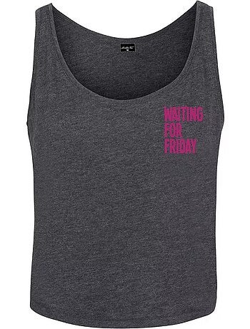 Camiseta sin mangas waiting for friday box para mujer - mister tee
