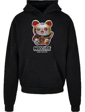 Mister Tee - Sudadera Welcome Cat de Ultrapesada para Hombre