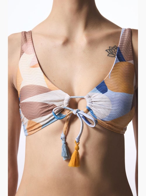 Misty hot top de bikini con estampado étnico y abalorios penti - Kiabi Misty hot top de bikini con estampado étnico y abalorios penti - Kiabi