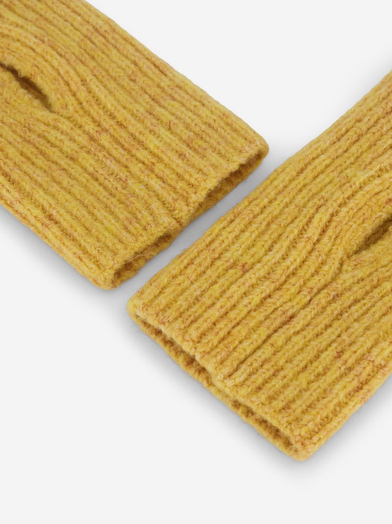 Mitones con puño sin dedos Amarillo - Kiabi