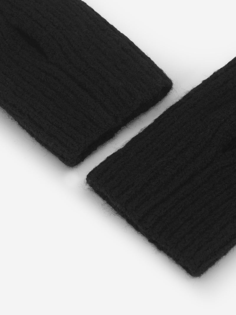 Mitones con puño sin dedos Negro - Kiabi