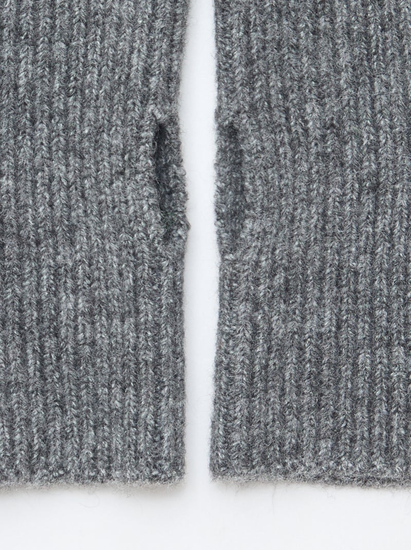 Mitones con puños lisos Gris - Kiabi