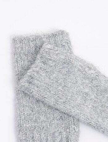Mitones de punto brillantes con lentejuelas - AFIBEL