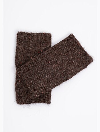 Mitones de punto brillantes con lentejuelas - AFIBEL