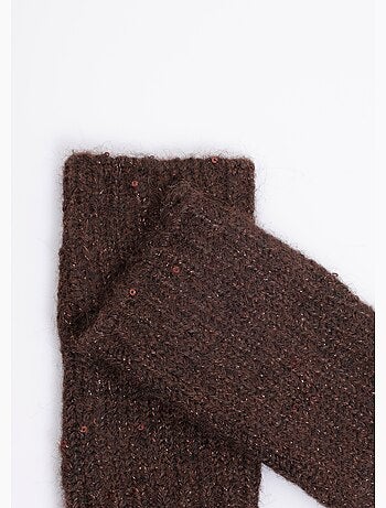 Mitones de punto brillantes con lentejuelas - AFIBEL