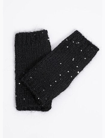 Mitones de punto brillantes con lentejuelas - AFIBEL