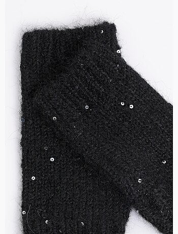 Mitones de punto brillantes con lentejuelas - AFIBEL