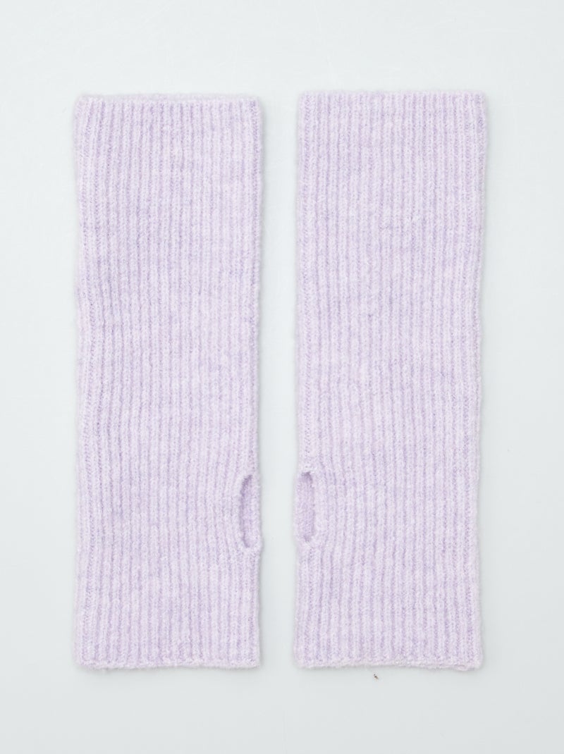 Mitones tipo manguitos de punto PURPURA - Kiabi