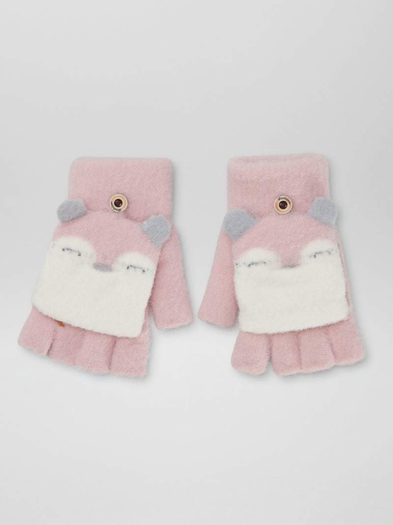 Mitones/manoplas 2 en 1 ROSA - Kiabi