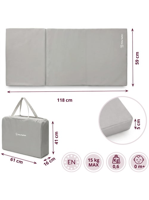 Moby-system colchón plegable para cuna de viaje y parque infantil - Kiabi Moby-system colchón plegable para cuna de viaje y parque infantil - Kiabi