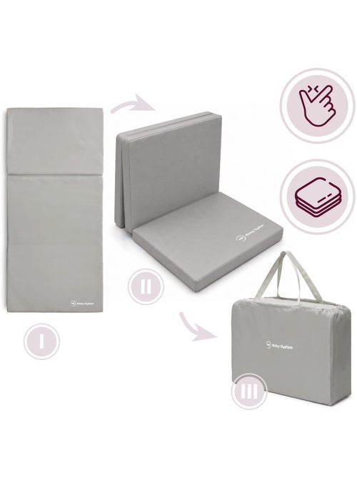 Moby-system colchón plegable para cuna de viaje y parque infantil - Kiabi Moby-system colchón plegable para cuna de viaje y parque infantil - Kiabi