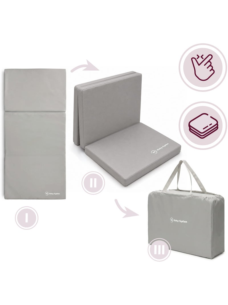 Moby-system colchón plegable para cuna de viaje y parque infantil Gris - Kiabi