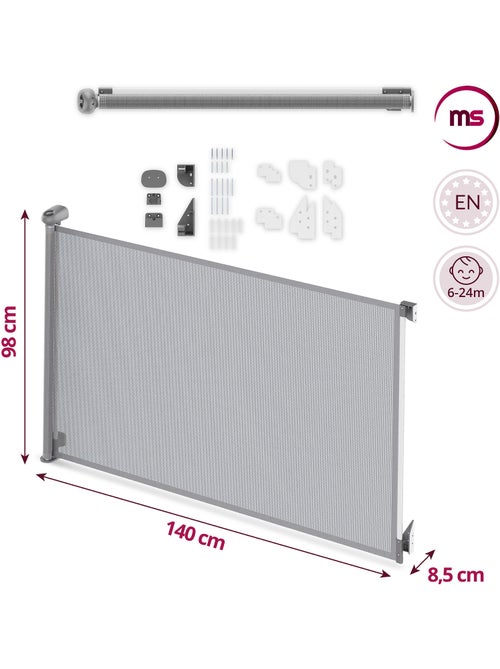 Moby-system homesafe - barrera de seguridad retráctil para niños - Kiabi