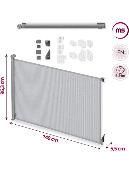 Moby-system safeguard barrera retráctil de seguridad para niños y mascotas - Kiabi Moby-system safeguard barrera retráctil de seguridad para niños y mascotas - Kiabi