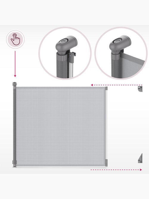 Moby-system safeguard barrera retráctil de seguridad para niños y mascotas - Kiabi Moby-system safeguard barrera retráctil de seguridad para niños y mascotas - Kiabi