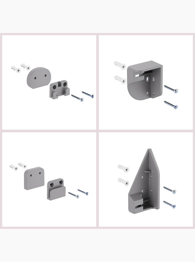 Moby-system safeguard barrera retráctil de seguridad para niños y mascotas Gris - Kiabi