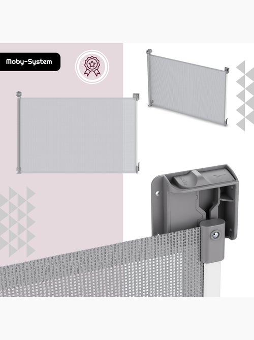 Moby-system stairsafe - barrera retráctil con bloqueo automático para niños - Kiabi Moby-system stairsafe - barrera retráctil con bloqueo automático para niños - Kiabi