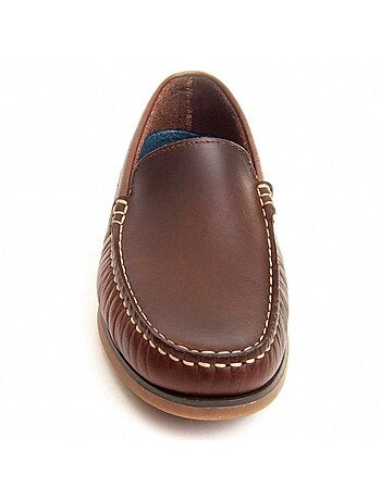 Mocasin Casual De Piel Para Hombre. Purapiel Mocca