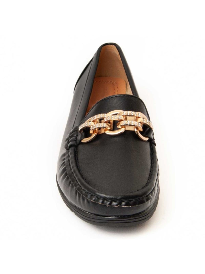 Mocasín De Cuña Para Mujer.  Montevita  Moli Negro - Kiabi