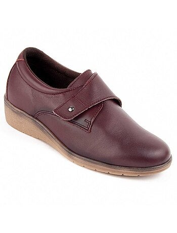 Mocasín De Piel Con Cuña Para Mujer. Purapiel Anila