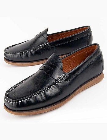 Mocasín De Piel Para Hombre. Purapiel Mocca