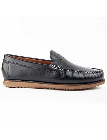 Mocasín De Piel Para Hombre. Purapiel Mocca
