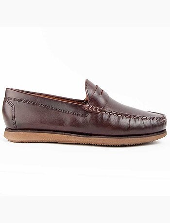 Mocasín De Piel Para Hombre. Purapiel Mocca