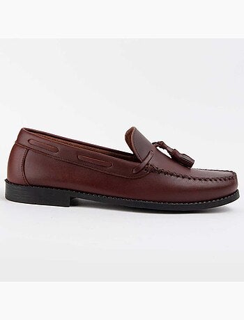 Mocasín De Piel Para Hombre. Purapiel Mocca