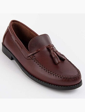 Mocasín De Piel Para Hombre. Purapiel Mocca
