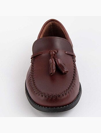 Mocasín De Piel Para Hombre. Purapiel Mocca
