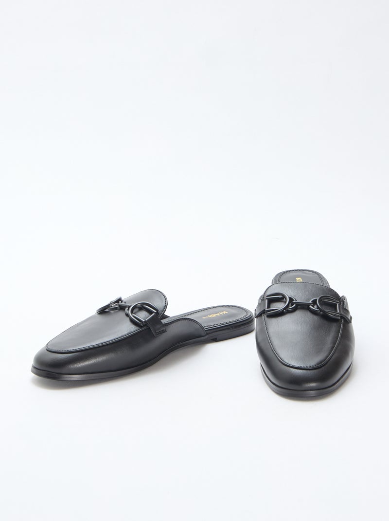 Mocasín detallado con cadena Negro - Kiabi