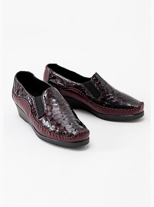 Mocasín piel bimaterial - Afibel - Kiabi