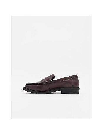 Mocasin tendencia Purapiel Bro color burdeos