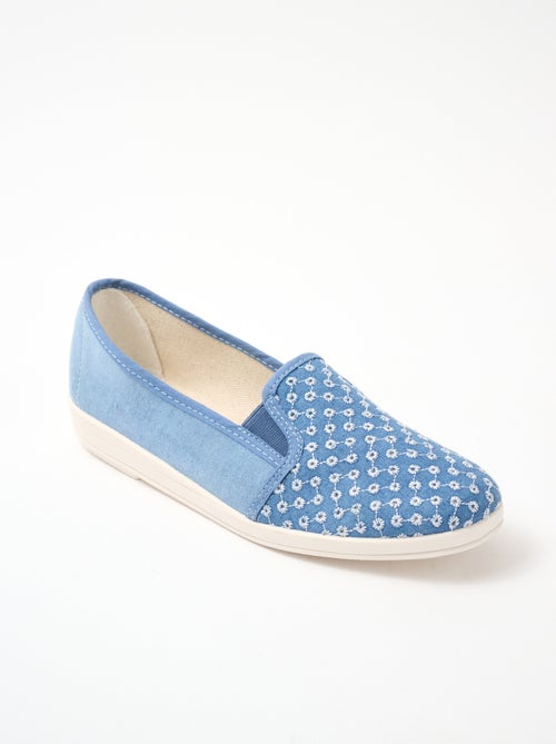 Mocasines anchos confort bordados - Afibel - Kiabi