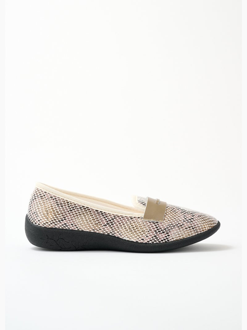 Mocasines anchos confort pies sensibles - afibel Beige - Kiabi