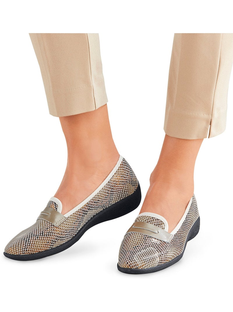 Mocasines anchos confort pies sensibles - afibel Beige - Kiabi